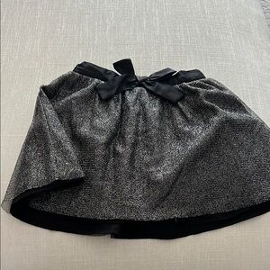 Elegant Black and Silver Sparkly Girls Skirt